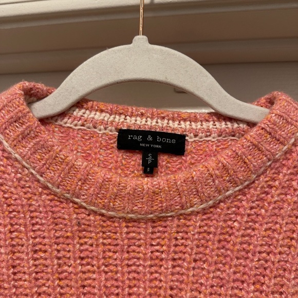 Rag & Bone Cheryl Crew in Pink Multi size S - Picture 8 of 12